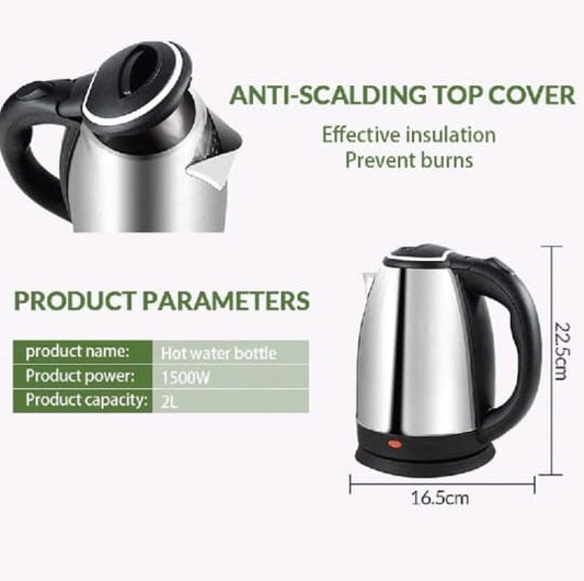 Stainless Steel 2L Electric Kettle Perfect for Home & Office