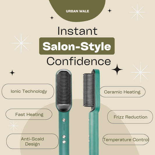 Hair Straightening Brush - Salon Results at Home