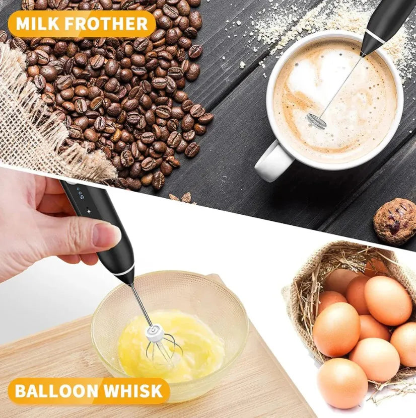 Rechargeable 2-in-1 Coffee Beater – 3 High Speeds