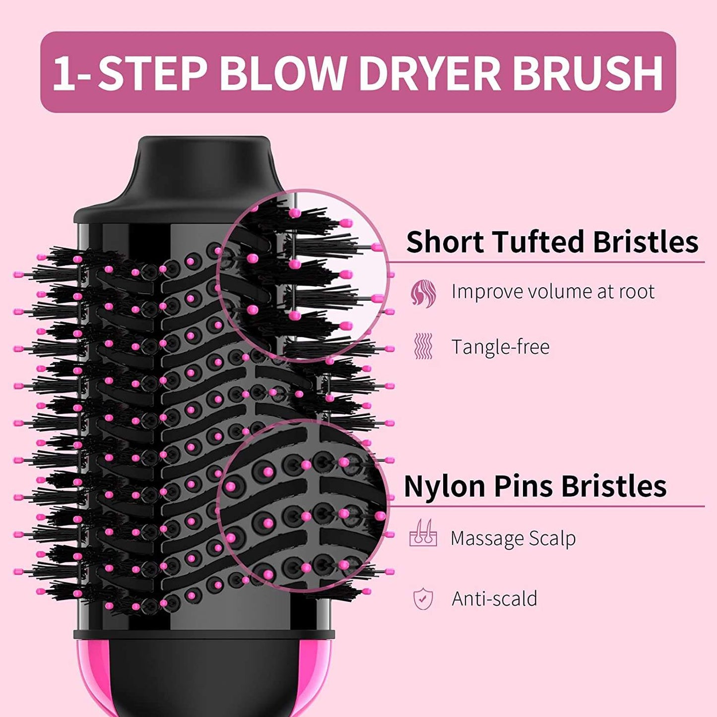 One Step Hot Air Brush Dryer & Straightener