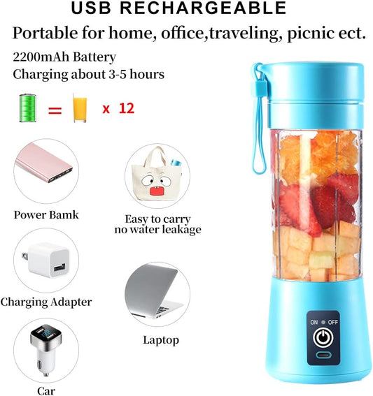 Portable Mini Juicer Blender – USB-Rechargeable & Travel-Friendly
