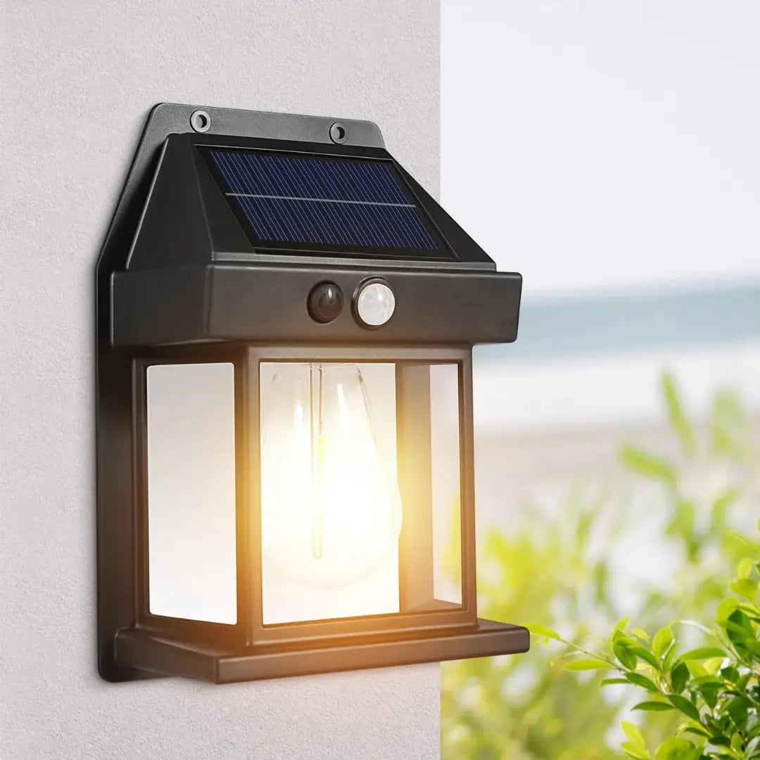 Solar Motion Sensor Outdoor Wall Light – Large Waterproof LED Lamp for Garden, Patio & Pathway