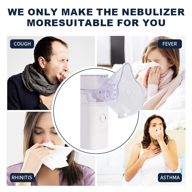 Portable Mesh Nebulizer – Inhaler for Adults & Kids | Silent Steam Machine for Asthma & Cold Relief
