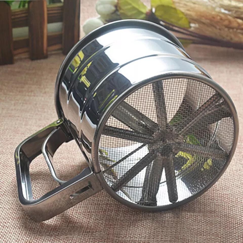 Stainless Steel Flour Sieve Cup, Sifter Cup, Baking Icing Sugar Shaking Strainer Mesh