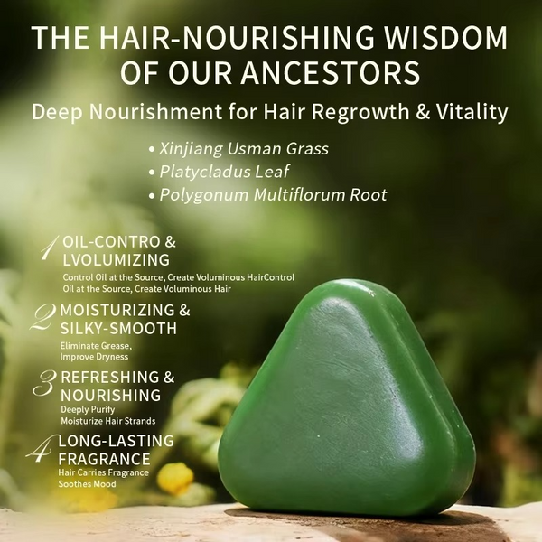 Seven Green Shampoo Bar - Nature Triangle Hair Care