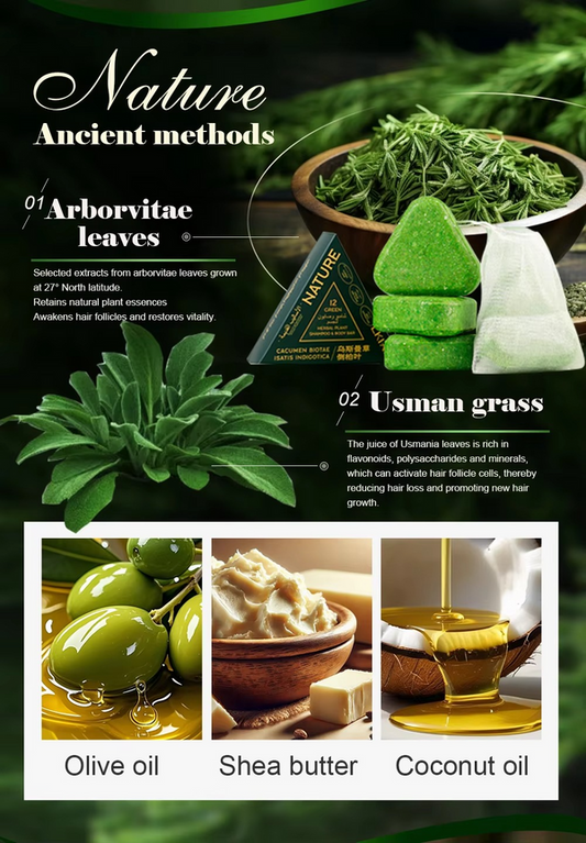 Seven Green Shampoo Bar - Nature Triangle Hair Care