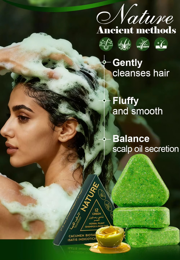 Seven Green Shampoo Bar - Nature Triangle Hair Care